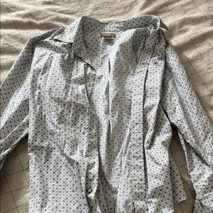 Ariat Blue and White Geometric Shirt